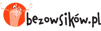 Logo programu bez owsików. Przedstawia rysunkowego owsika z celownikiem na pysku i napis bezowsikow.pl